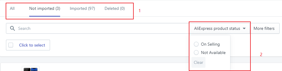 filter bar_DropShipMan