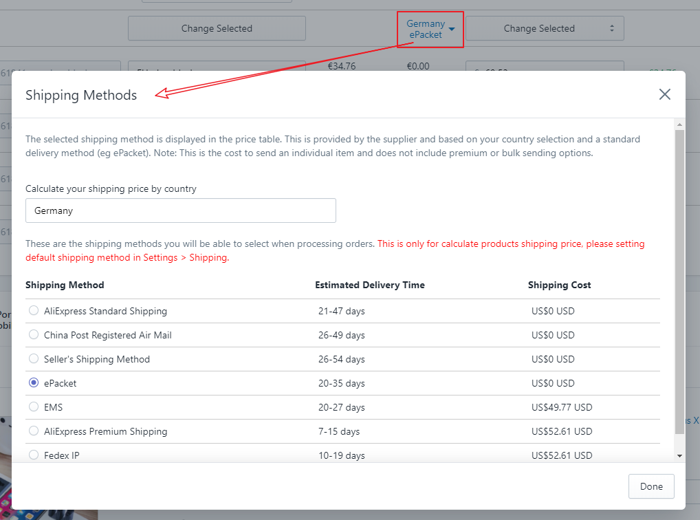 my products products edit variants shipping method_dropshipman